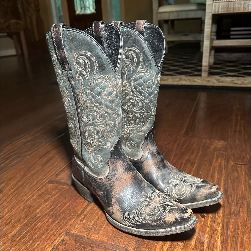 Blue/Grey and Black Ariat Western Boots